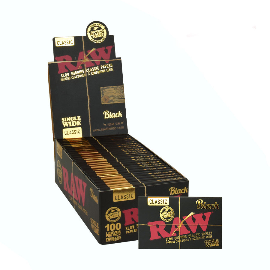 RAW Black Natural Unrefined Rolling Paper