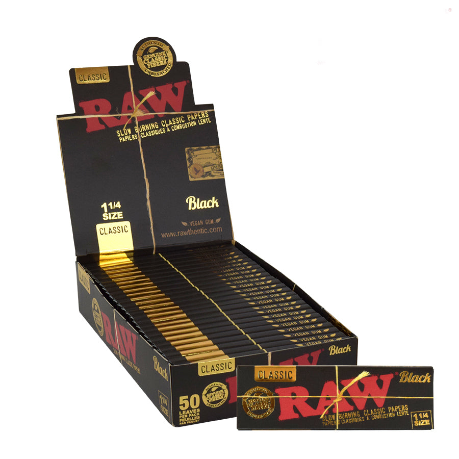 RAW Black Natural Unrefined Rolling Paper