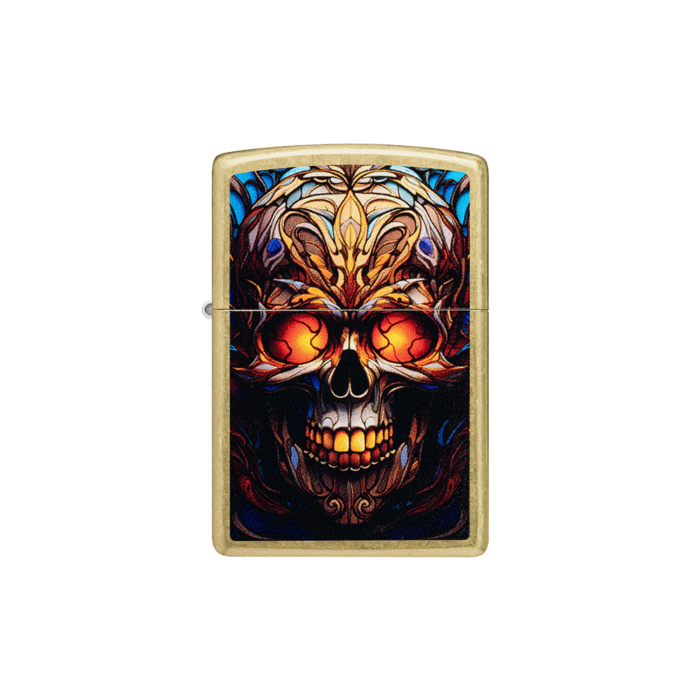 Zippo 46715 Stained Glass Skull Design