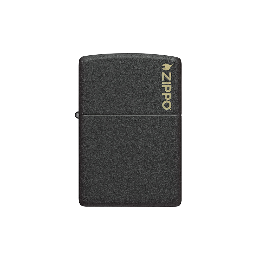Zippo 236ZL Classic Black Crackle® Zippo Logo