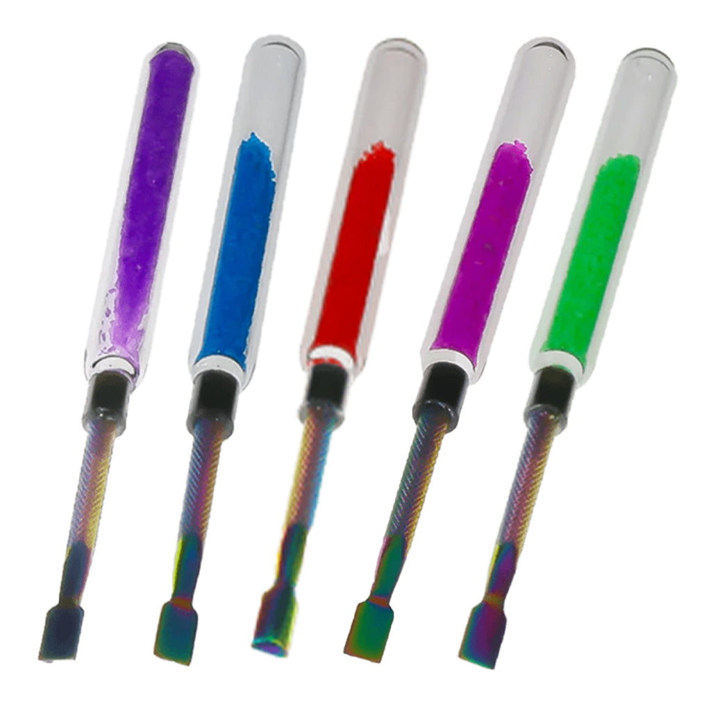 6″ Cute Candy Dabber Tool Poker – Glass & Metal Design [SMKZ153]