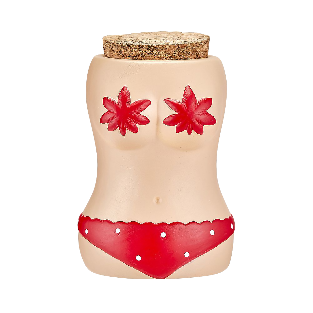 BIKINI STASH JAR W/ RED BIKINI