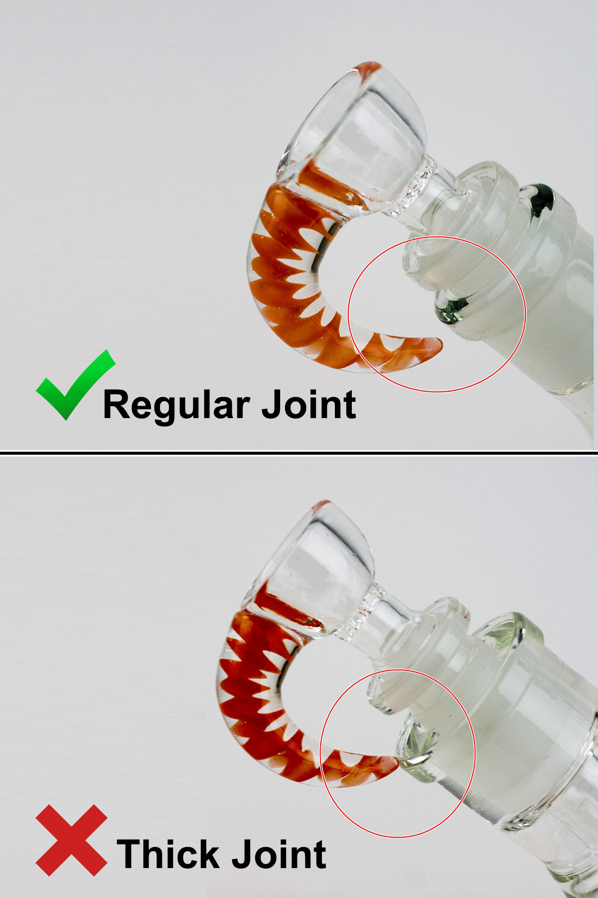 Built-in glass screen bowl with horn handle