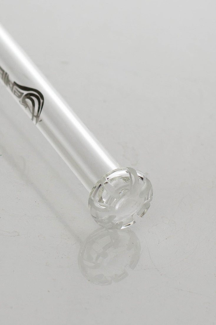 Glass shower head diffuser downstem