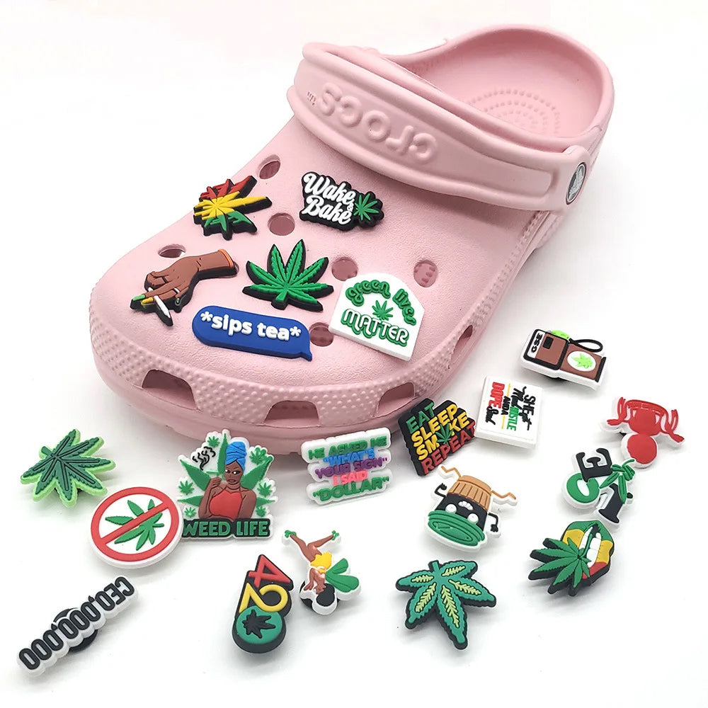 Weed Crocs charm Pack of 30
