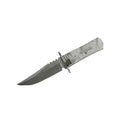 Defender-Xtreme | 8″ Grey Titanium Coated Ball Baring Folding Knife With Leather Sheath [14388]