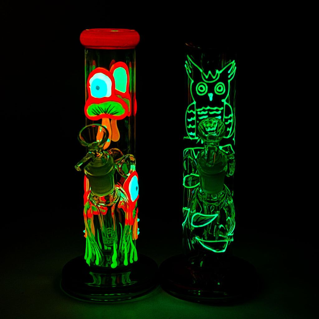 8.5" PsyTotem Glass Bong – 5mm Thick Glass, Tribal Totem Design