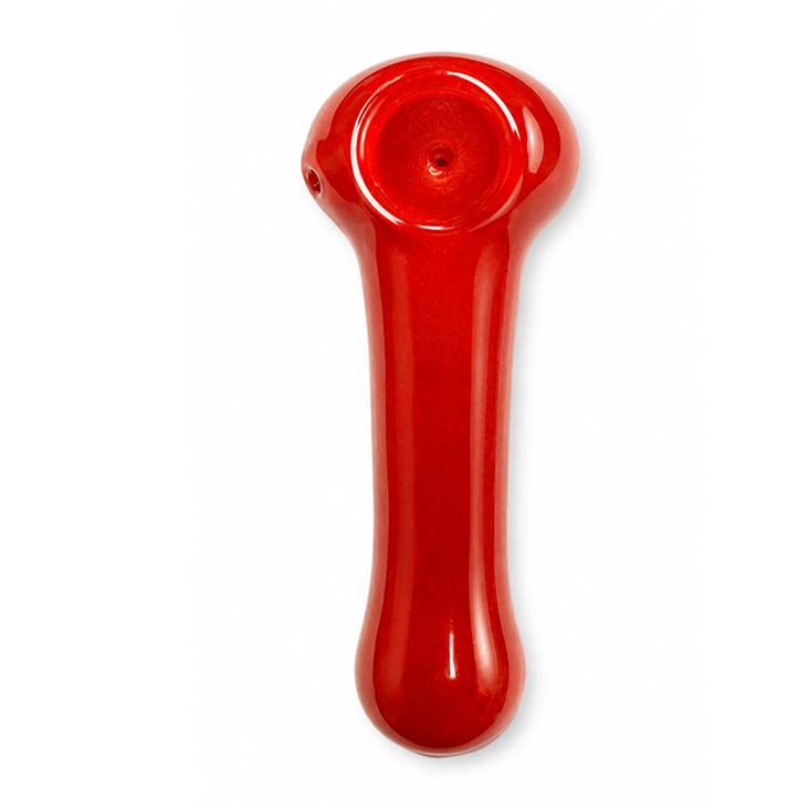 4.5" Classic Glass Spoon Pipe-Red