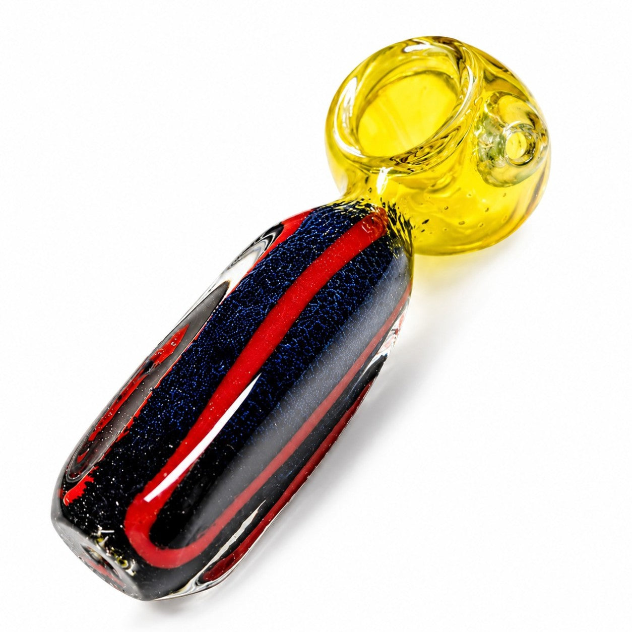 4.5" Striped Fumed Glass Hand Pipe
