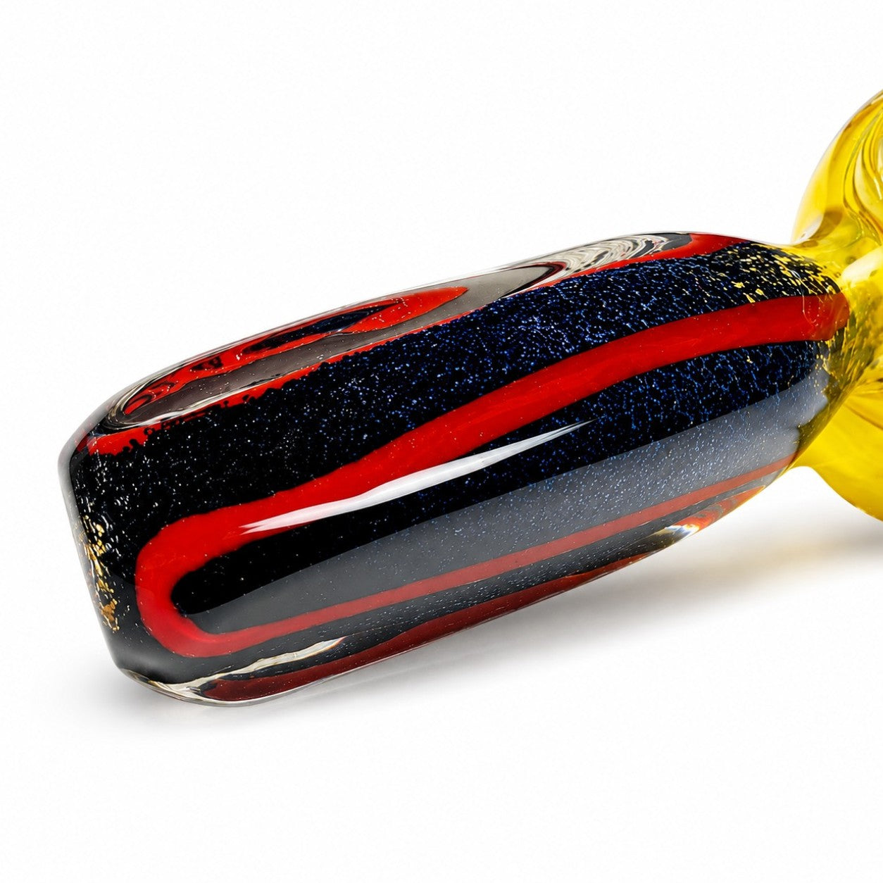 4.5" Striped Fumed Glass Hand Pipe