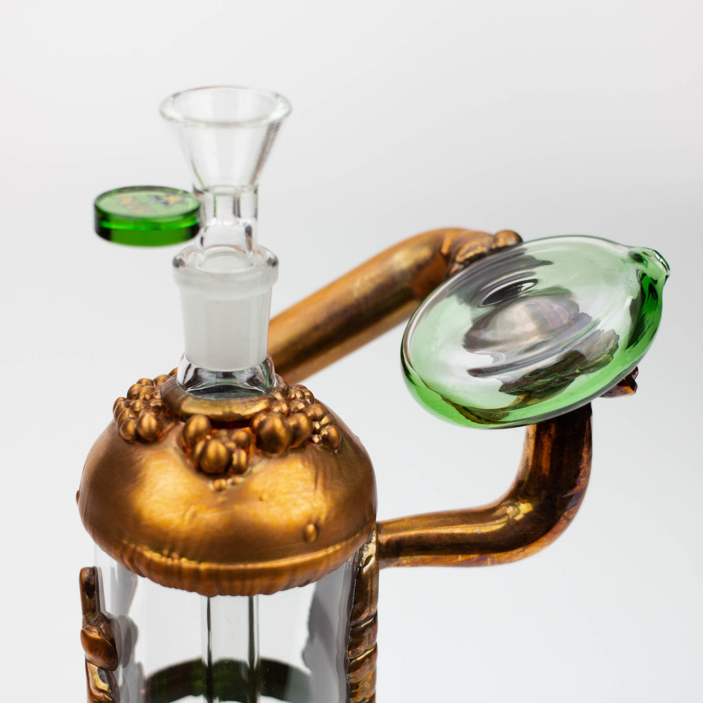NG-9 inch Copper Plated Gas Mask Bubbler [N8034]