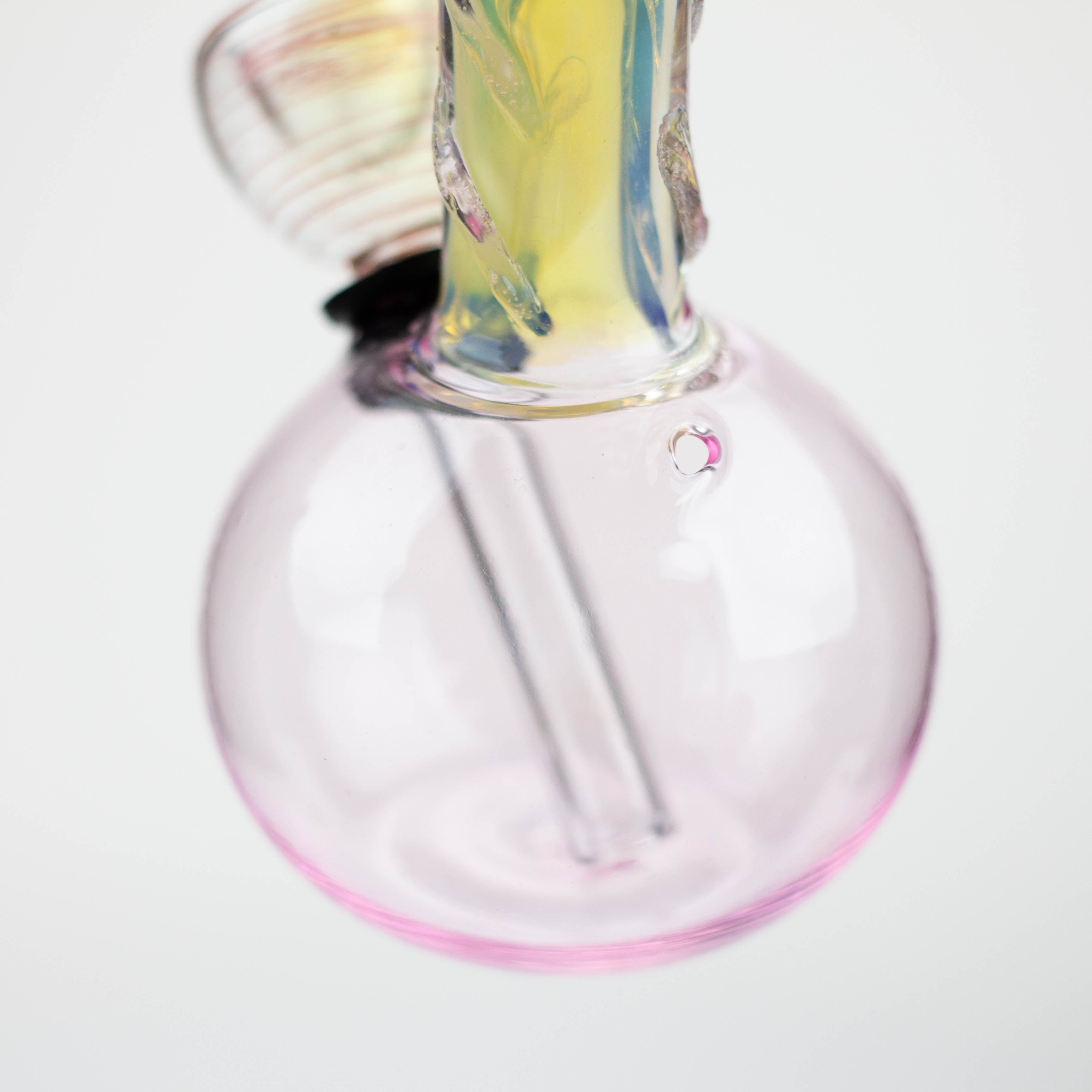 6" changing color glass water bong