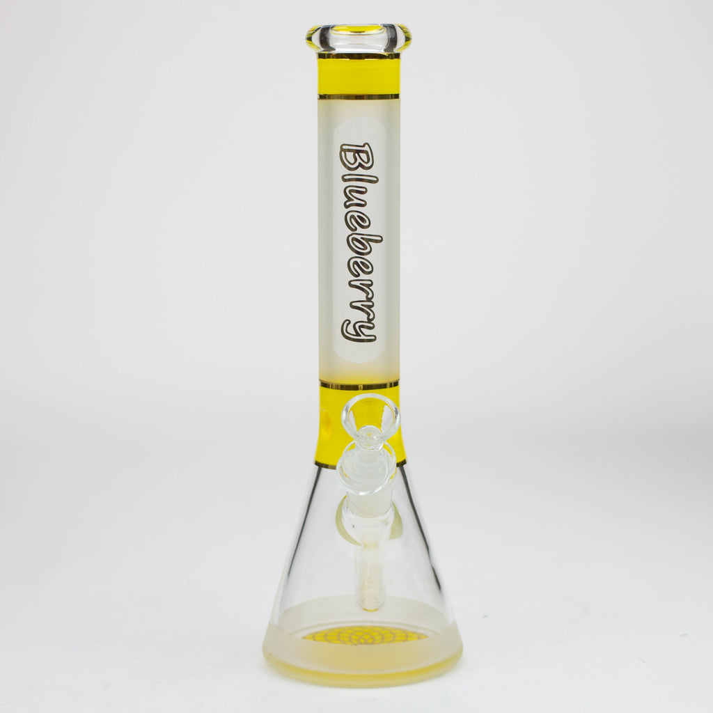 Blueberry-12 inch Mandala Base Sandblasted Beaker [ST014]