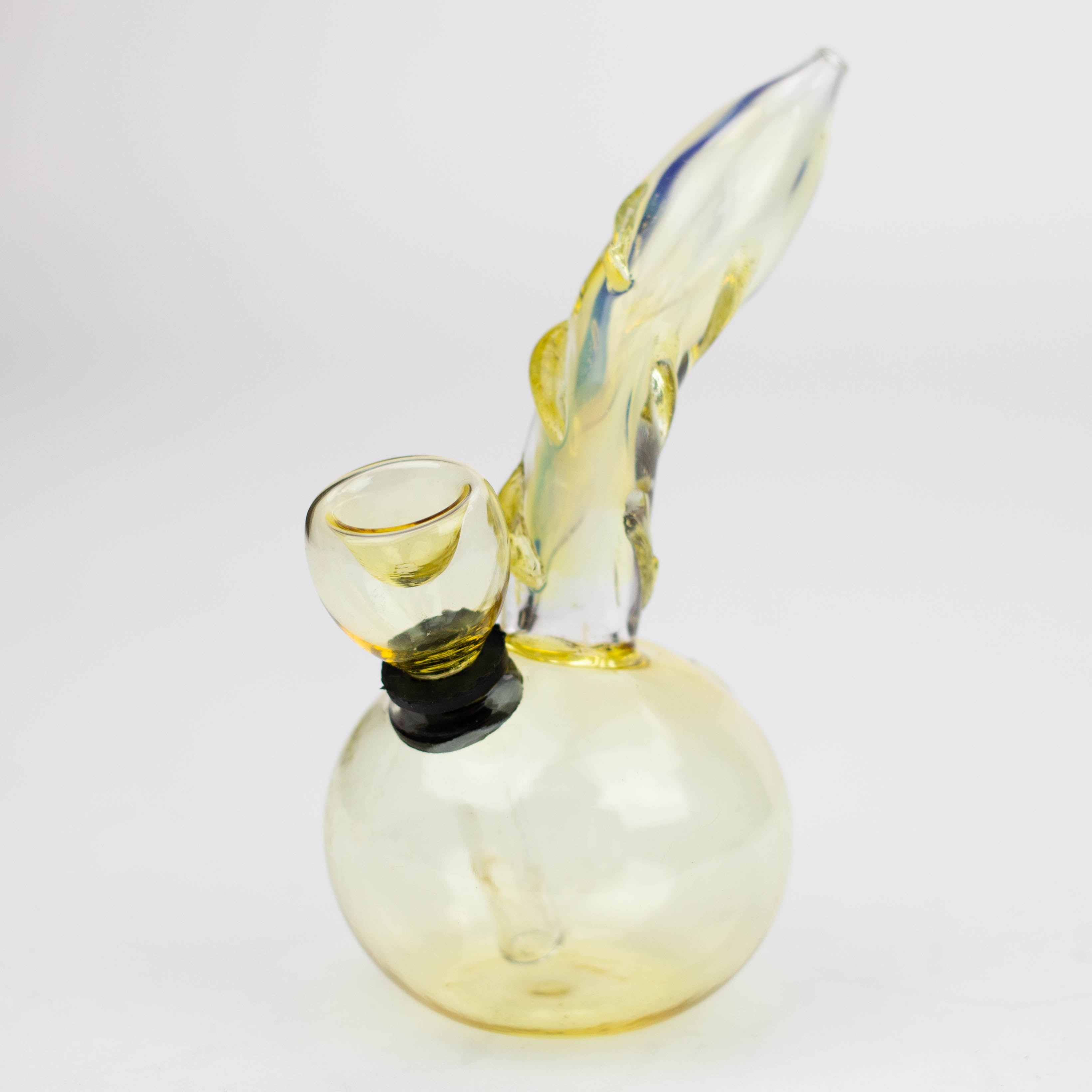 6" changing color glass water bong