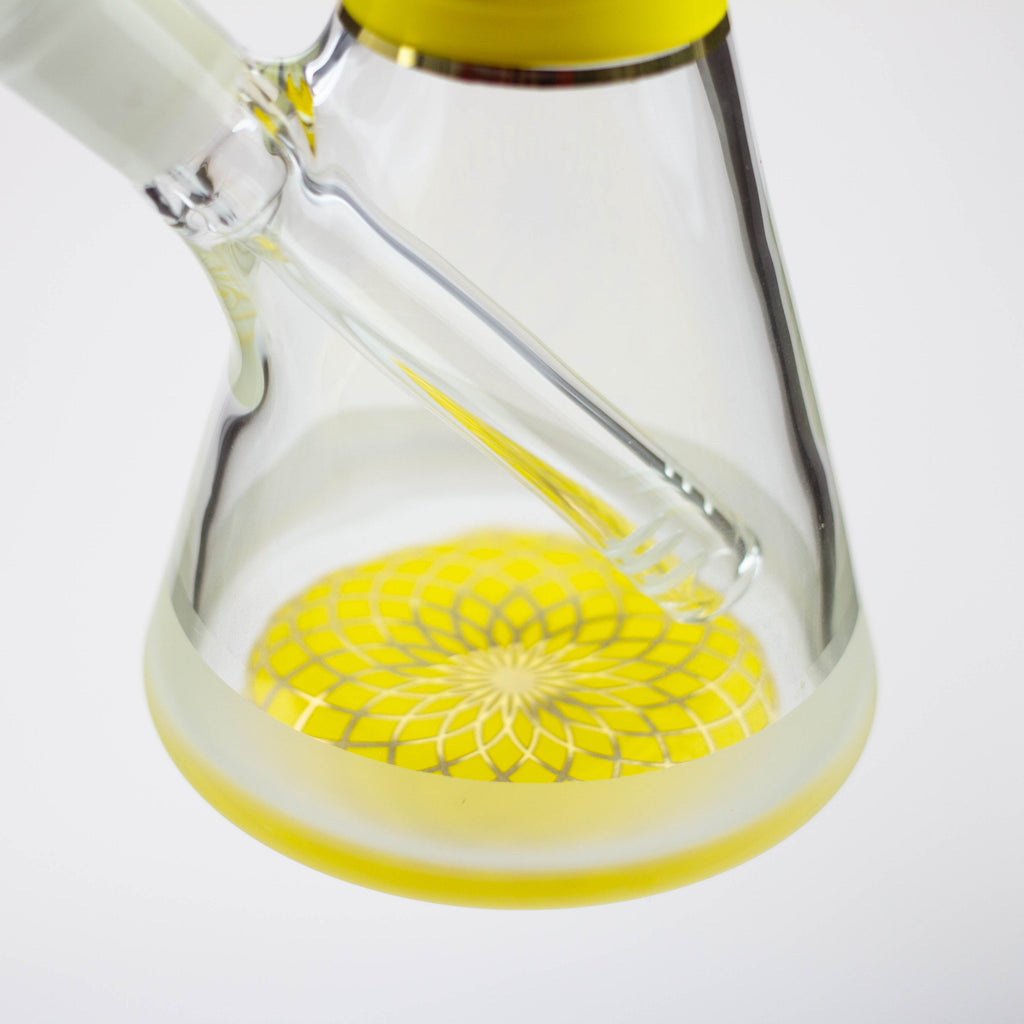 Blueberry-12 inch Mandala Base Sandblasted Beaker [ST014]