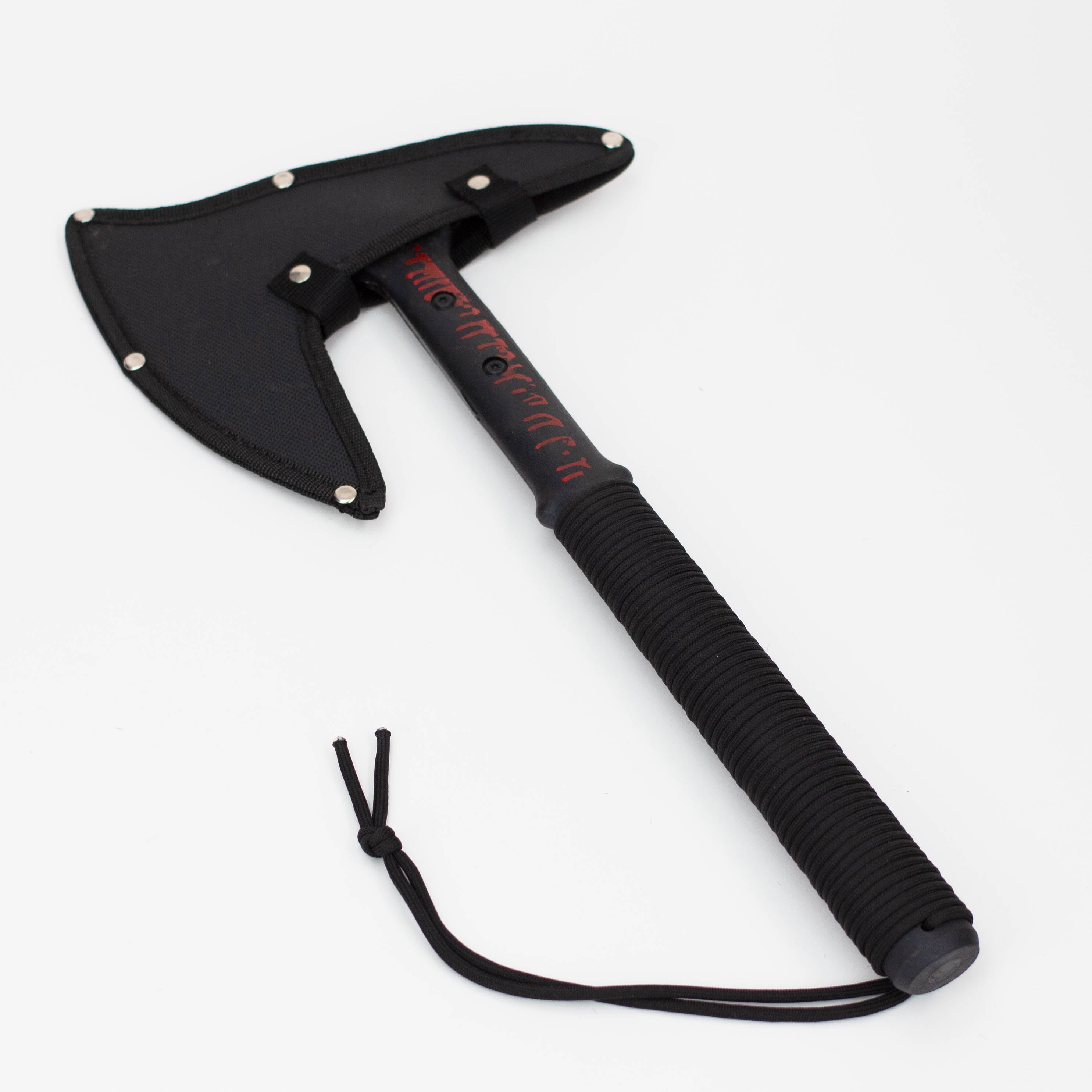 16" Hunt Down Black Hard Plastic Handle Tactical Axe [HD8246]