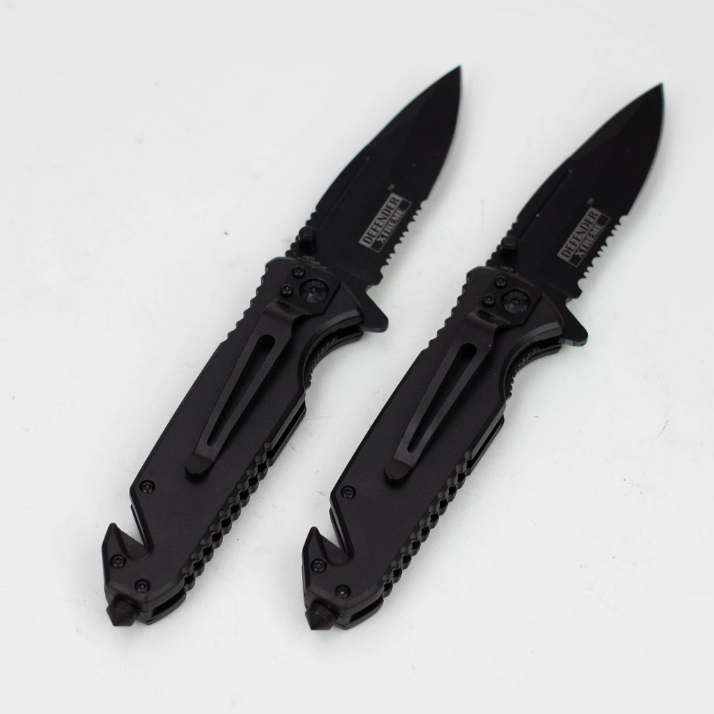 8" Leaves - Folding Knife W/ Belt Cutter
