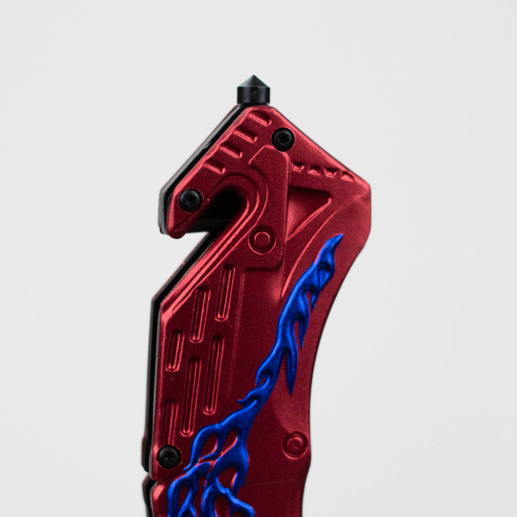 8" Hunt Down Red Handle - Knife With Belt Clip [9532]