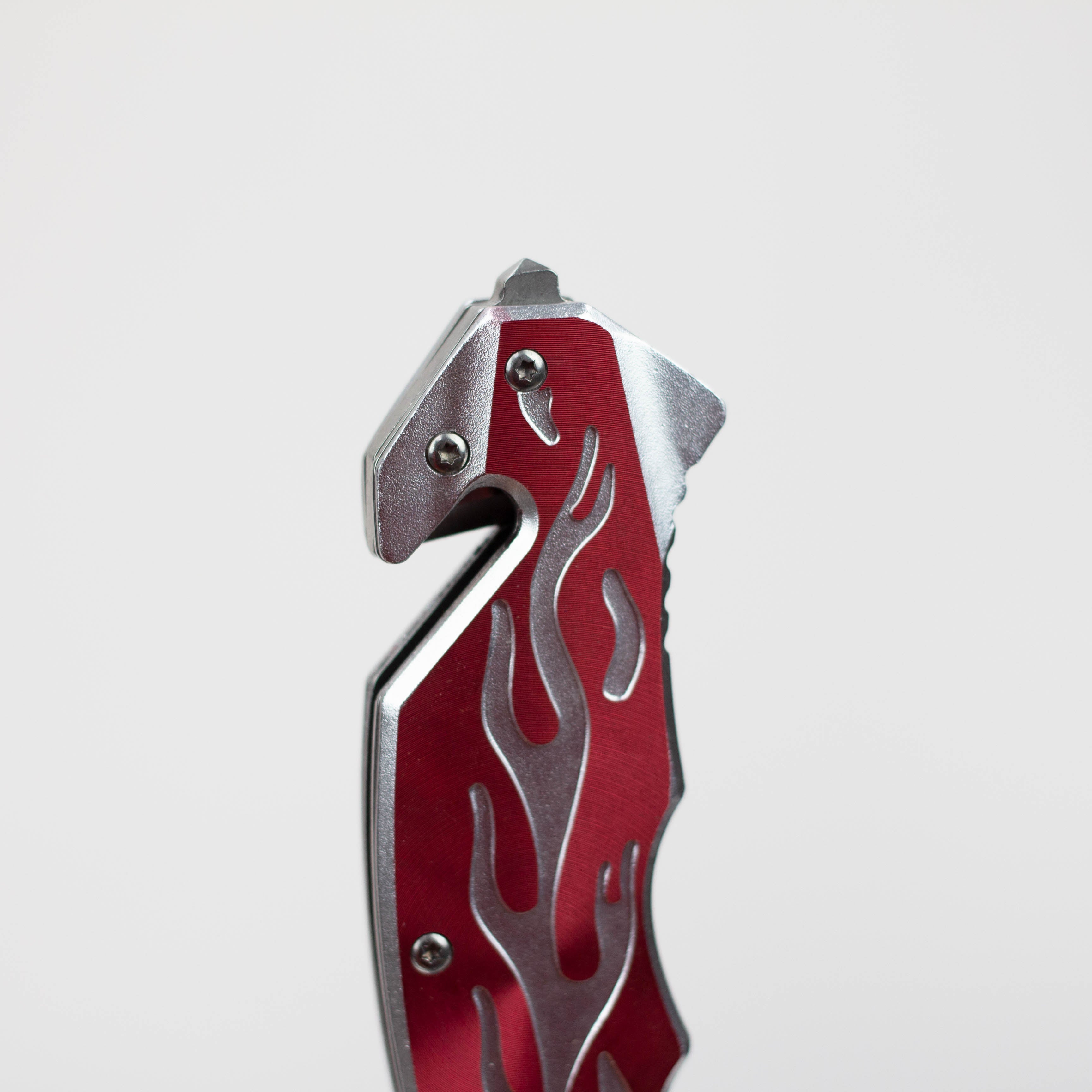 Defender-xtreme  Flame Design - Knife with Serrated Stainless Steel  Blade [7970]