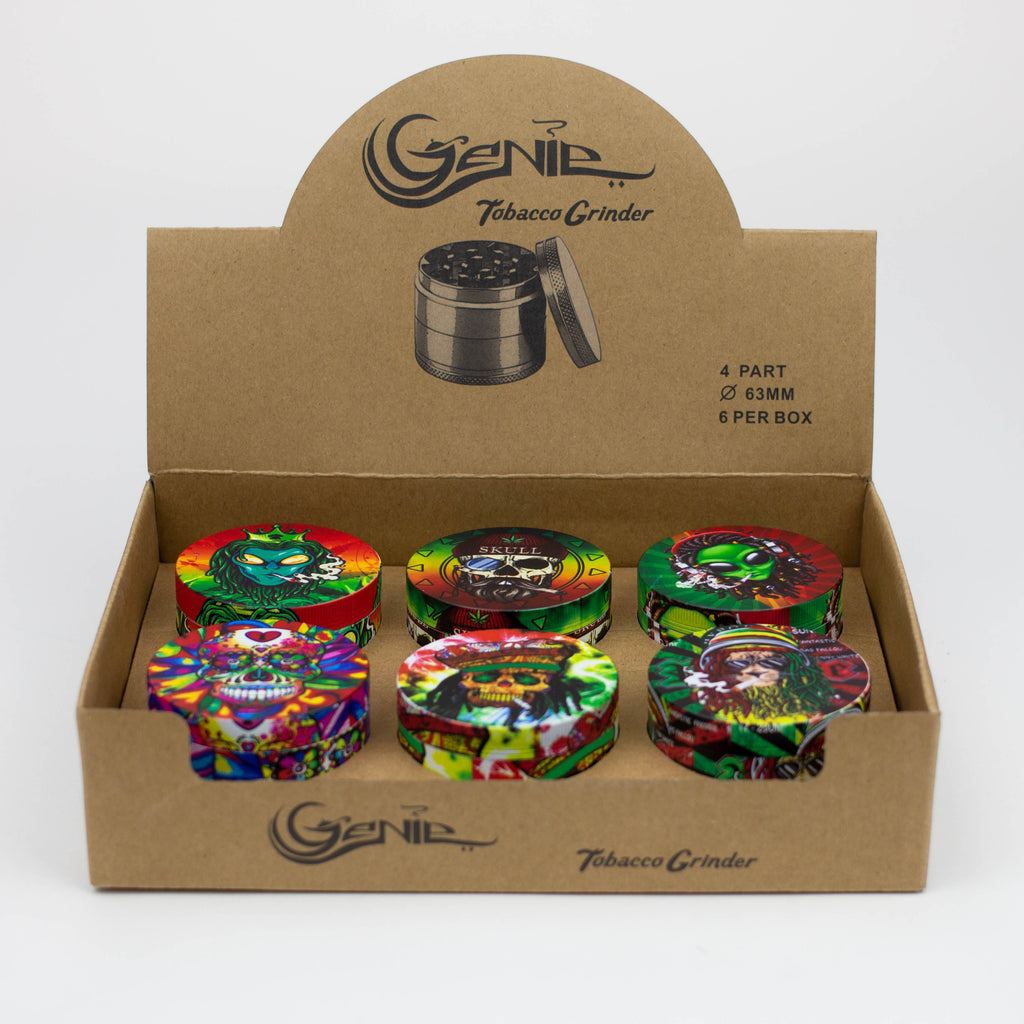 GENIE 4 parts 63 mm Alien metal grinder Box of 6 [SSP007]