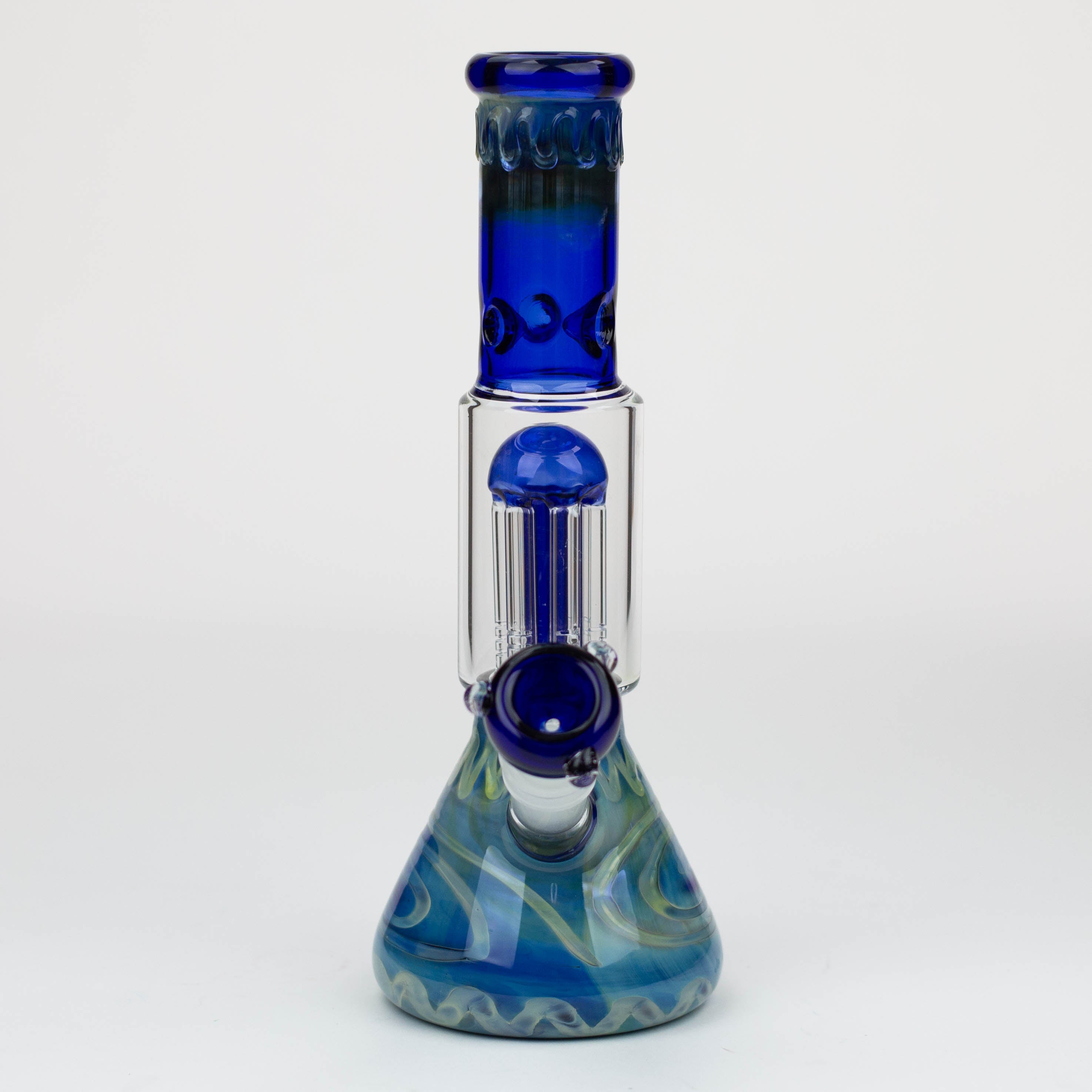 11" Silver fumed glass water bong [WP199]