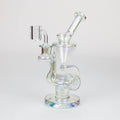 8" 2-in-1 electroplated glass recycler rig