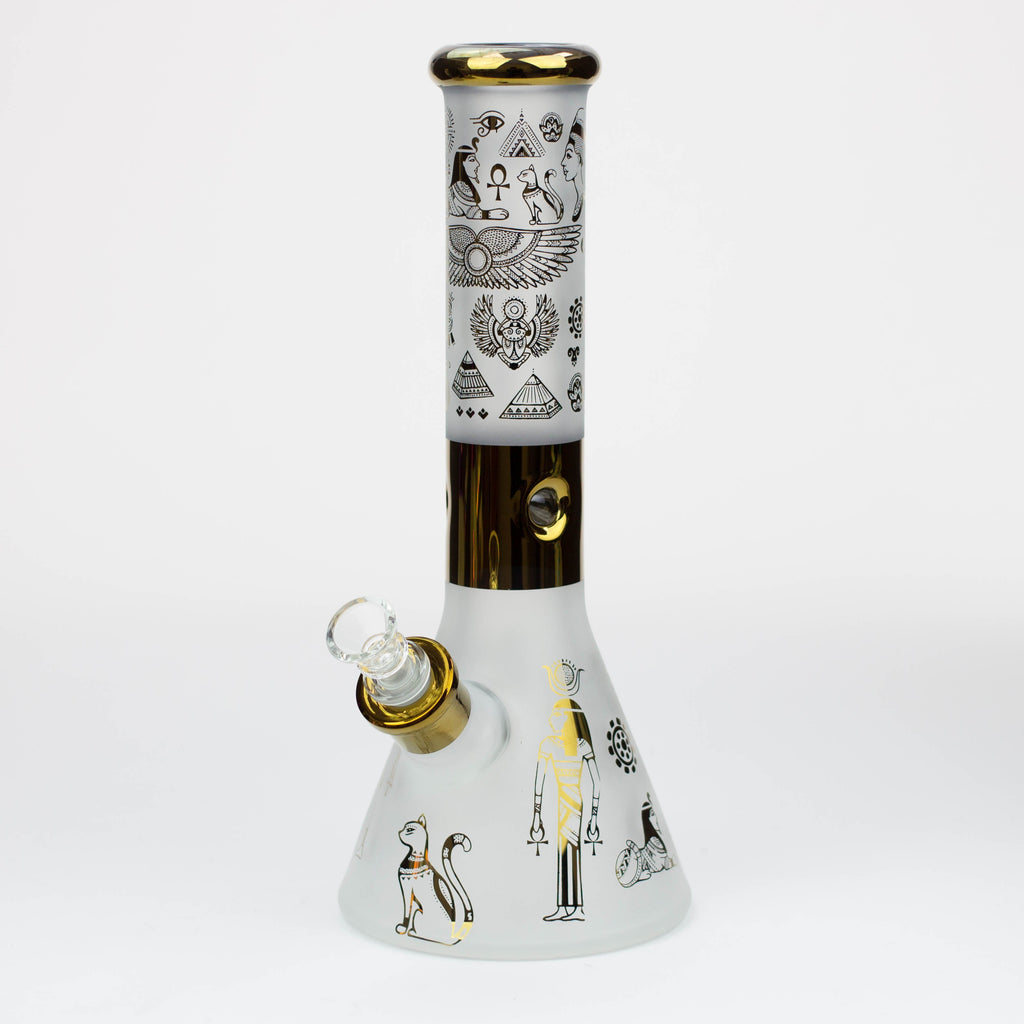 PHOENIX STAR-12.5"  Snadblast and electroplated 7 mm glass beaker bong