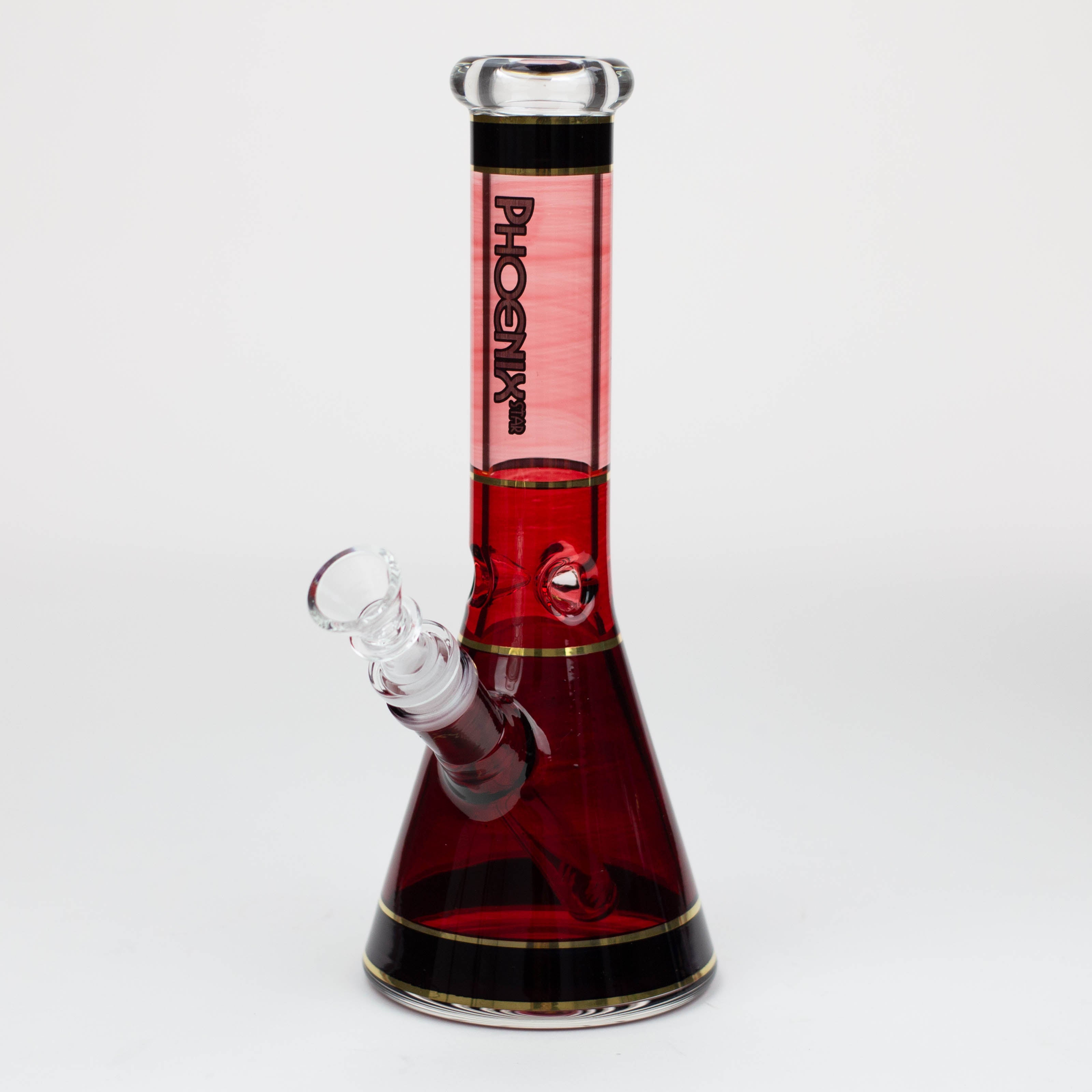 PHOENIX STAR -10" 24k golden line glass water bong [PHX110]
