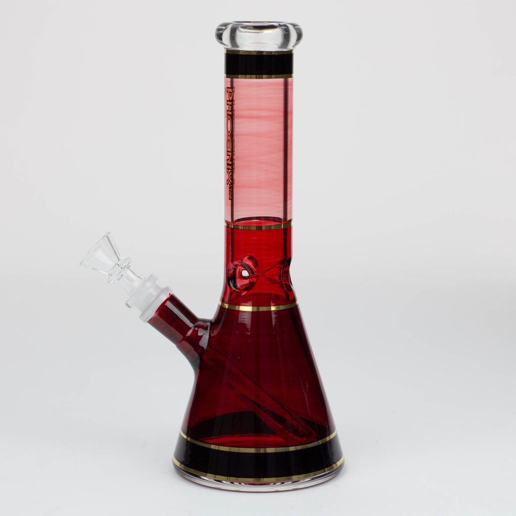 PHOENIX STAR -10" 24k golden line glass water bong [PHX110]