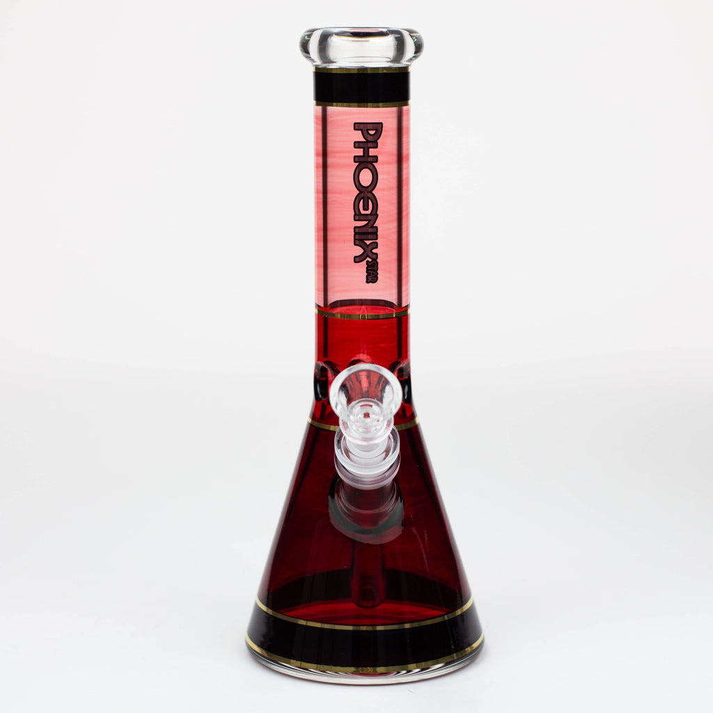 PHOENIX STAR -10" 24k golden line glass water bong [PHX110]