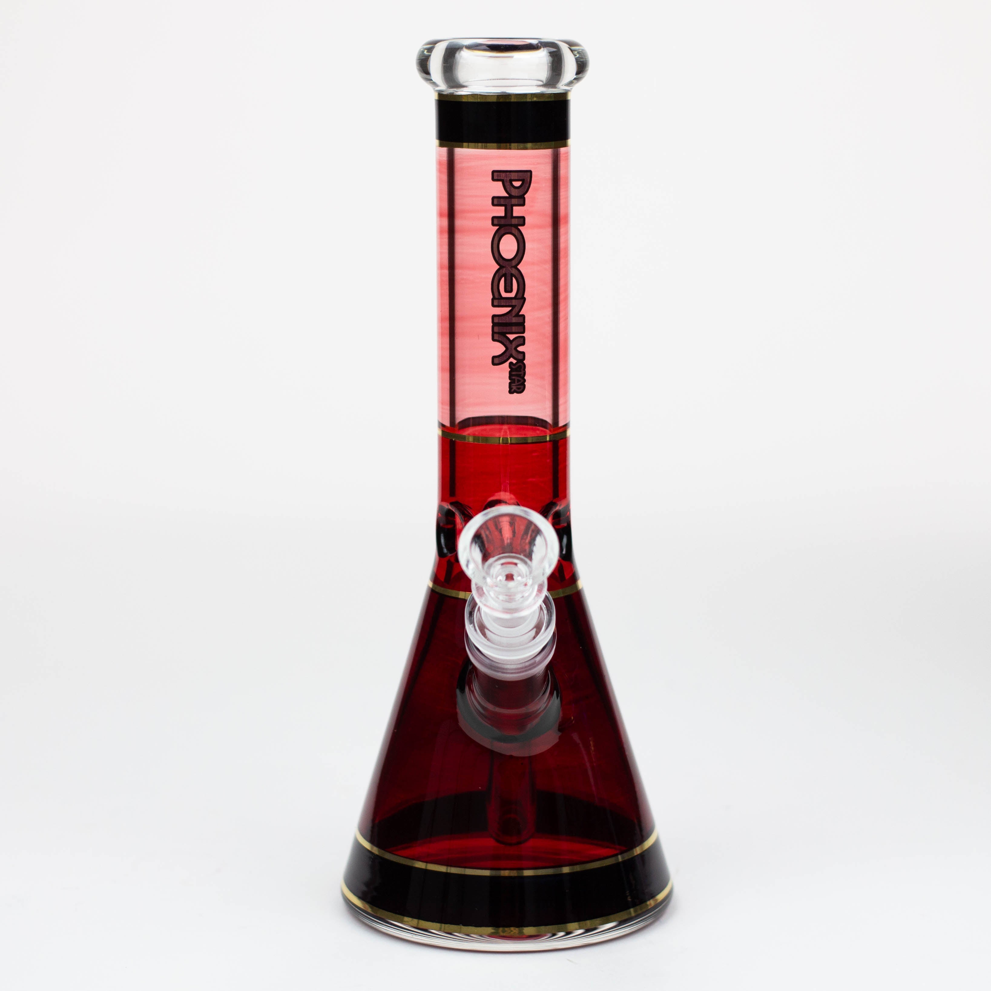 PHOENIX STAR -10" 24k golden line glass water bong [PHX110]