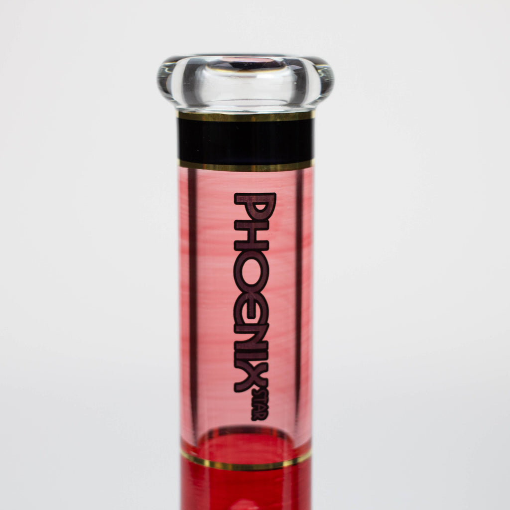 PHOENIX STAR -10" 24k golden line glass water bong [PHX110]