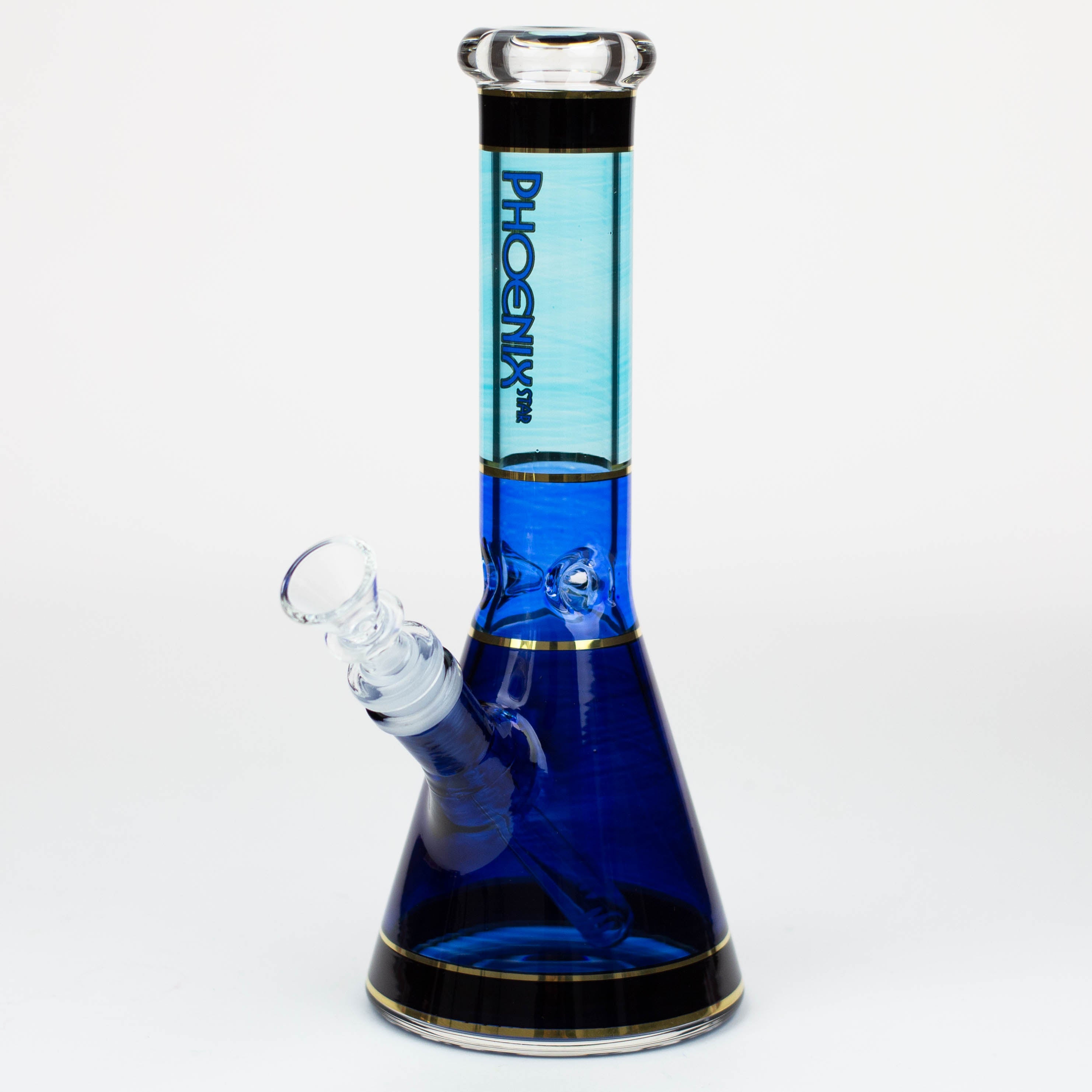 PHOENIX STAR -10" 24k golden line glass water bong [PHX110]