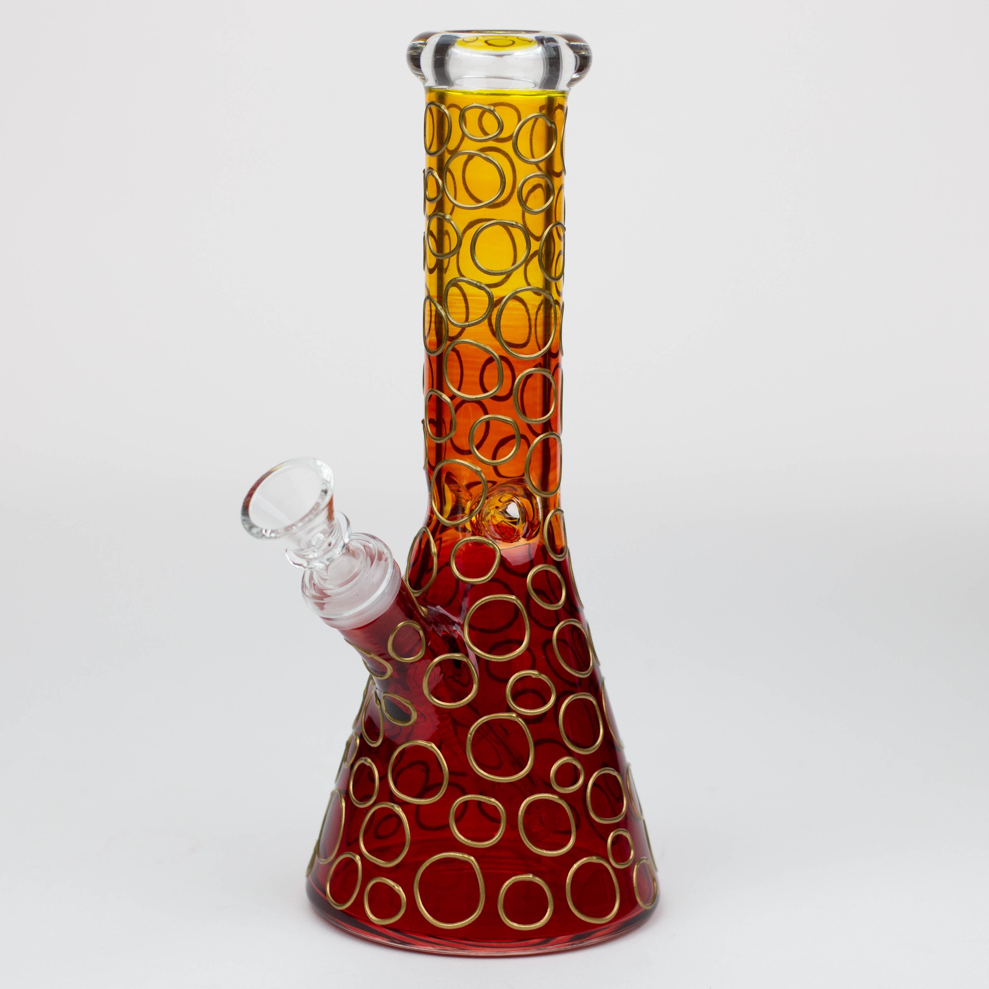 10" 3D Texture color dots beaker glass bong [HD20]