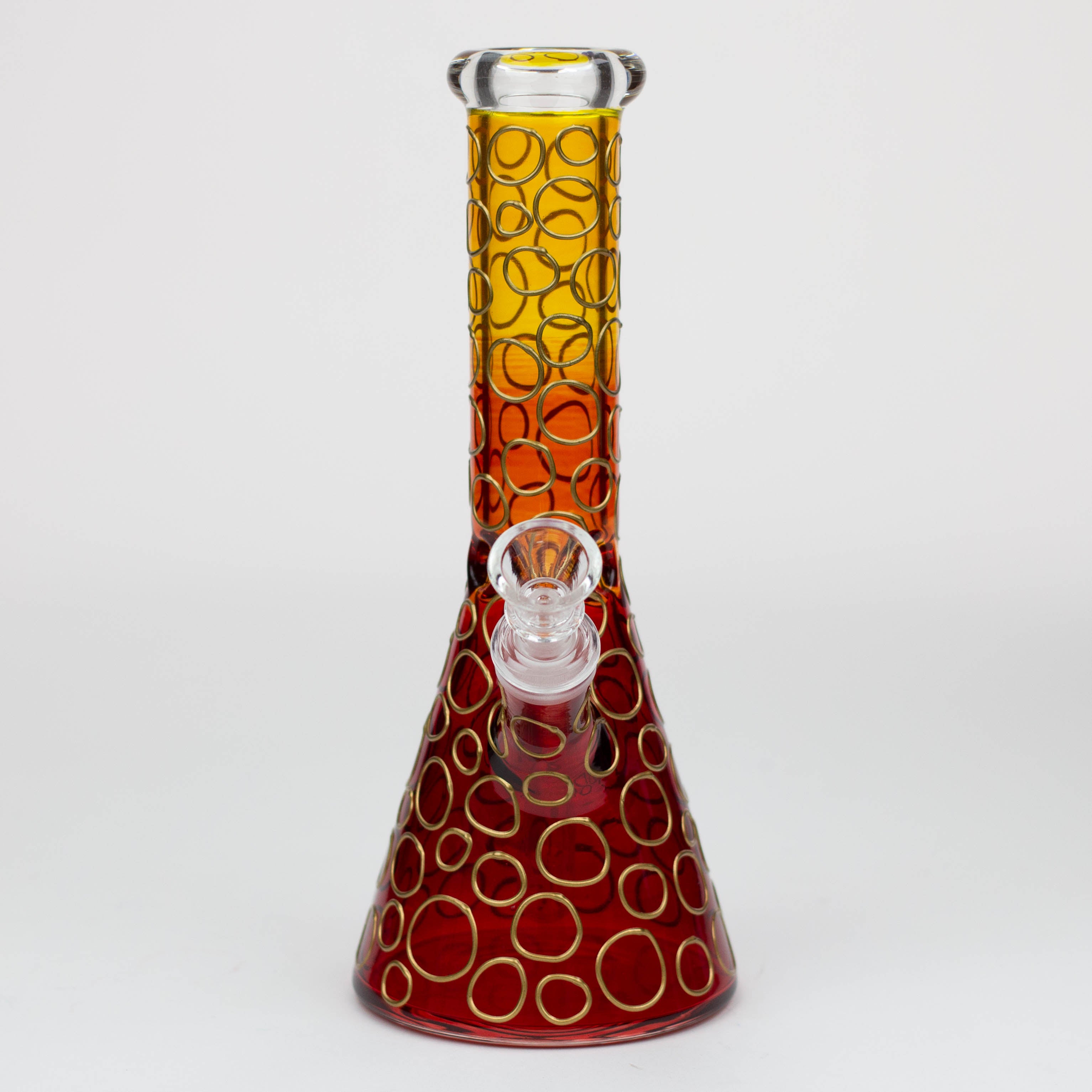 10" 3D Texture color dots beaker glass bong [HD20]