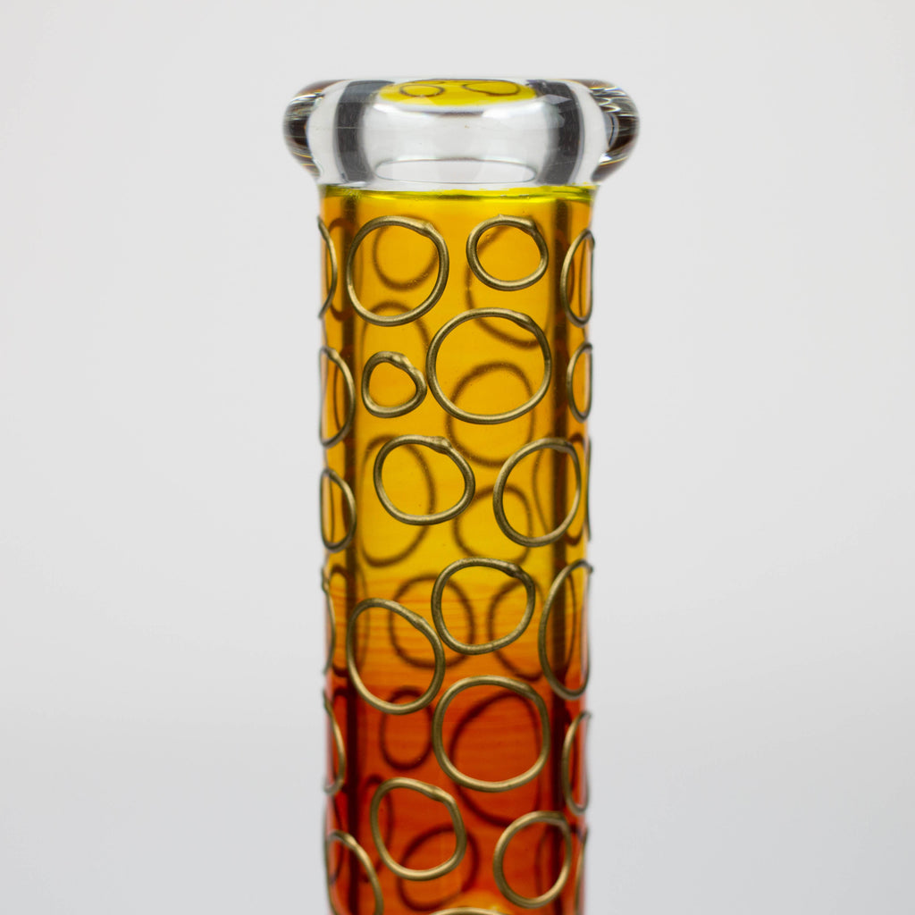 10" 3D Texture color dots beaker glass bong [HD20]