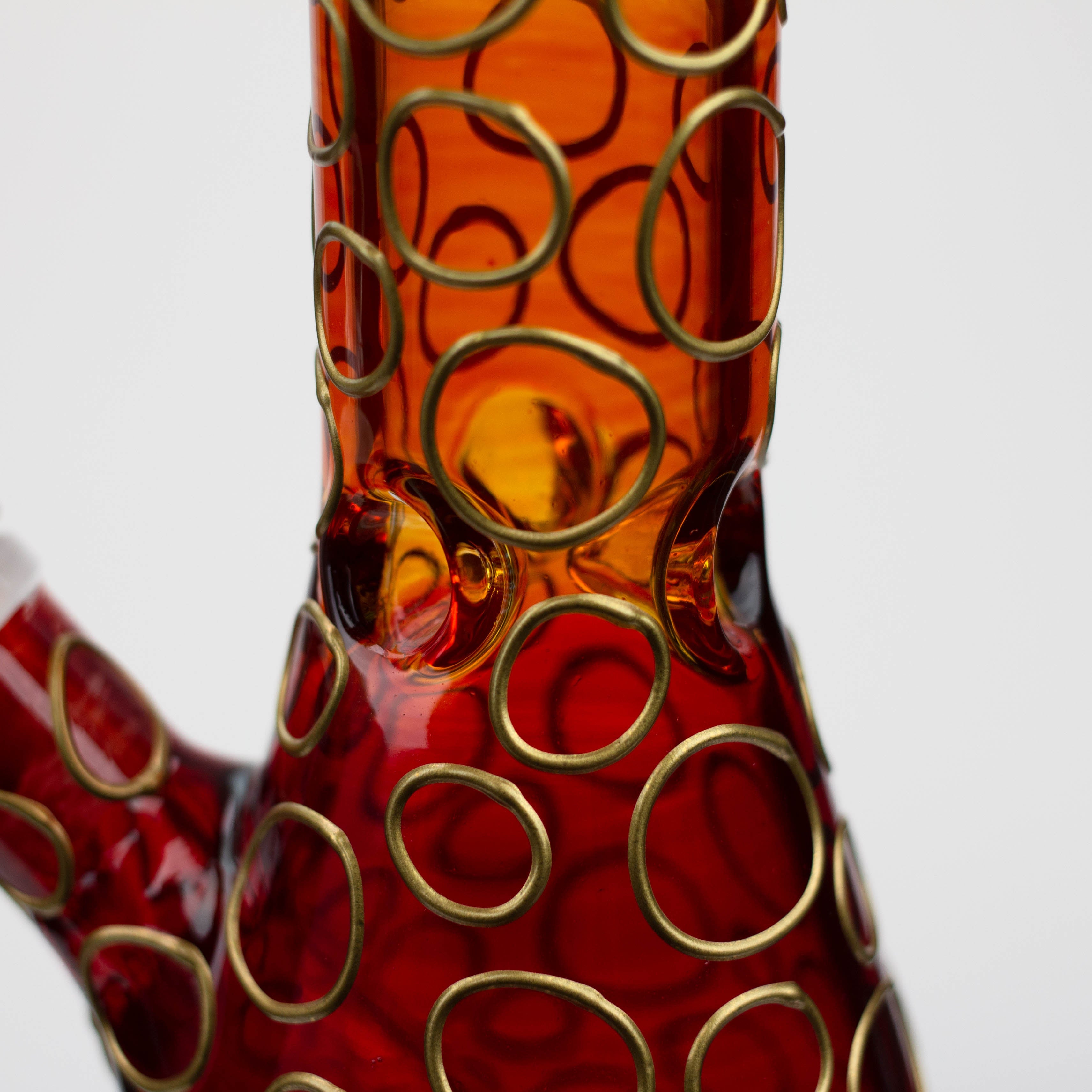 10" 3D Texture color dots beaker glass bong [HD20]