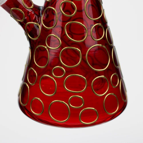 10" 3D Texture color dots beaker glass bong [HD20]