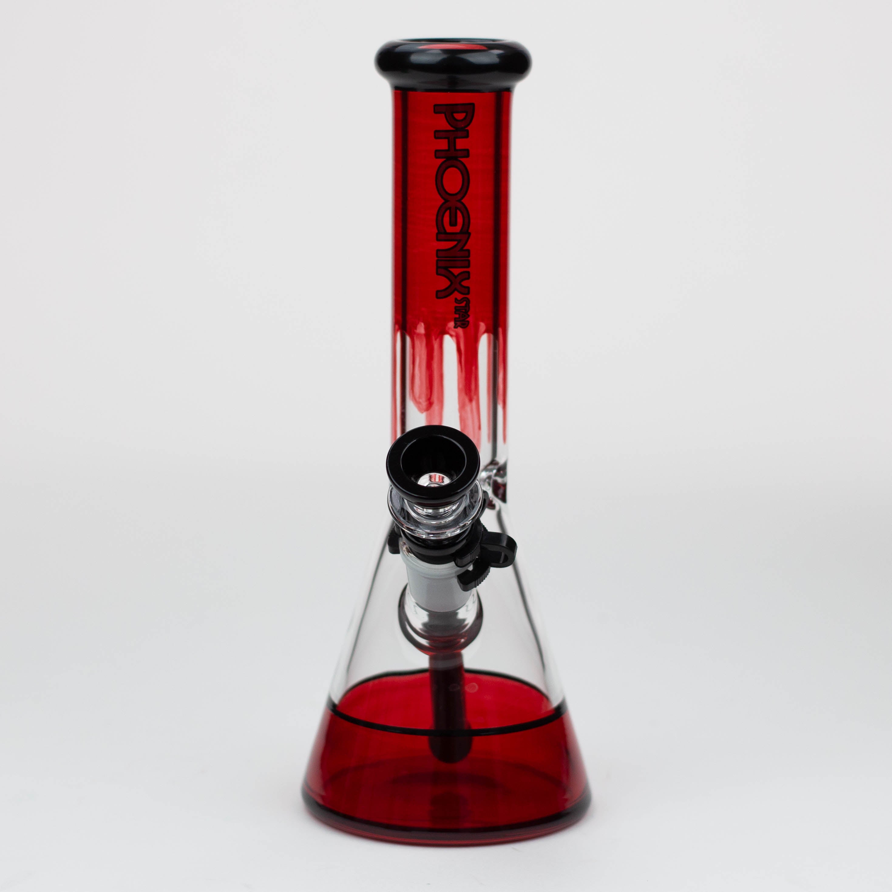 PHOENIX STAR -10" glass water bong with clip [PHX125]