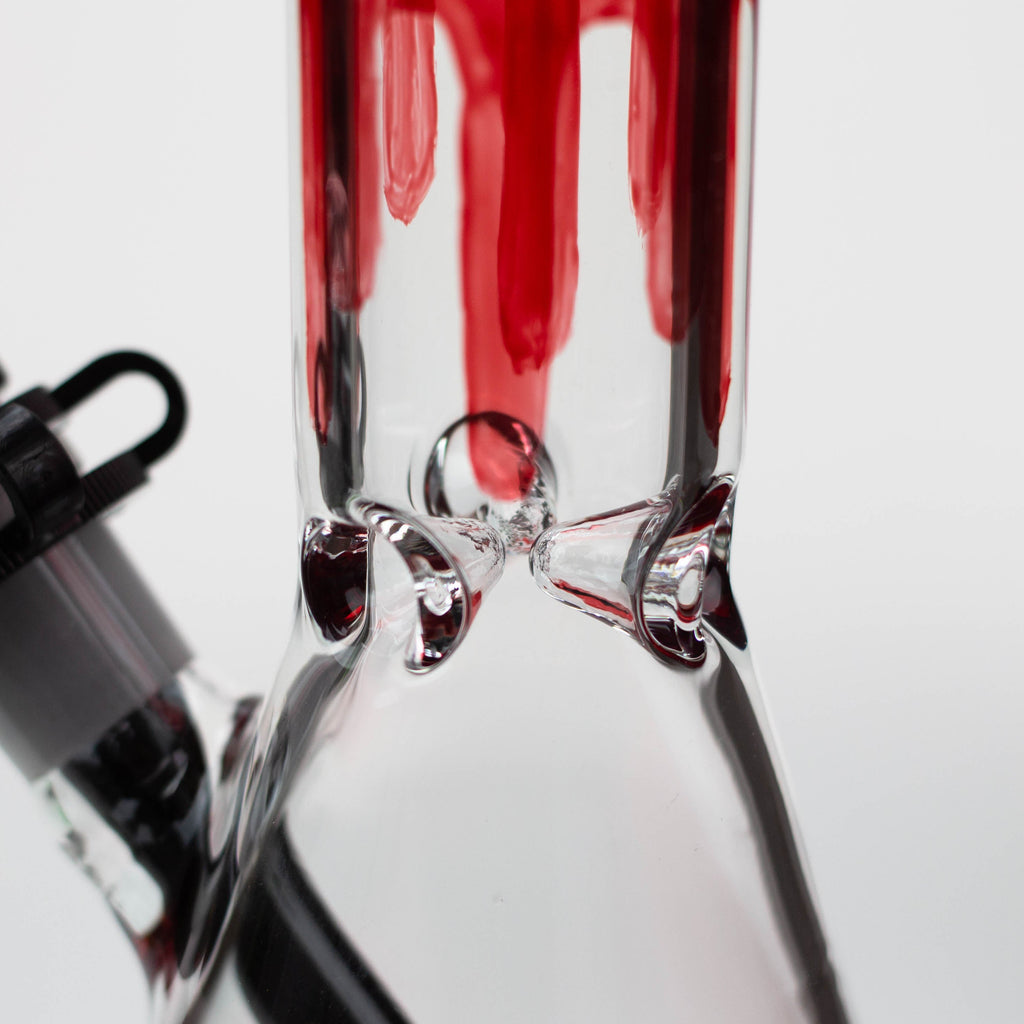 PHOENIX STAR -10" glass water bong with clip [PHX125]