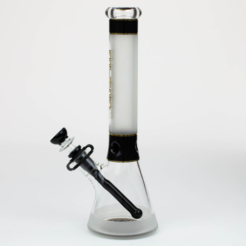 PHOENIX STAR -13" Sandblasted glass water bong with clip [PHX03]