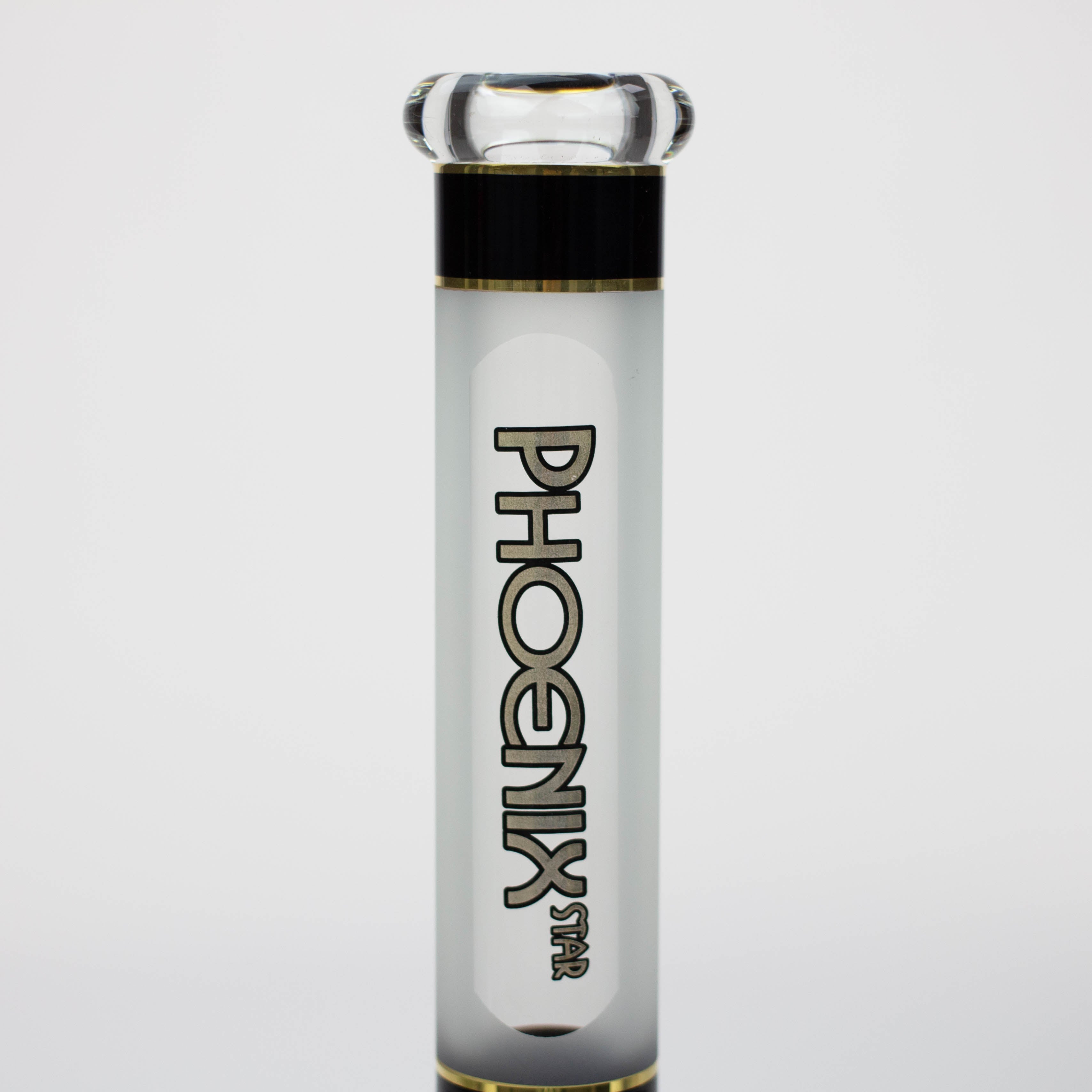 PHOENIX STAR -13" Sandblasted glass water bong with clip [PHX03]