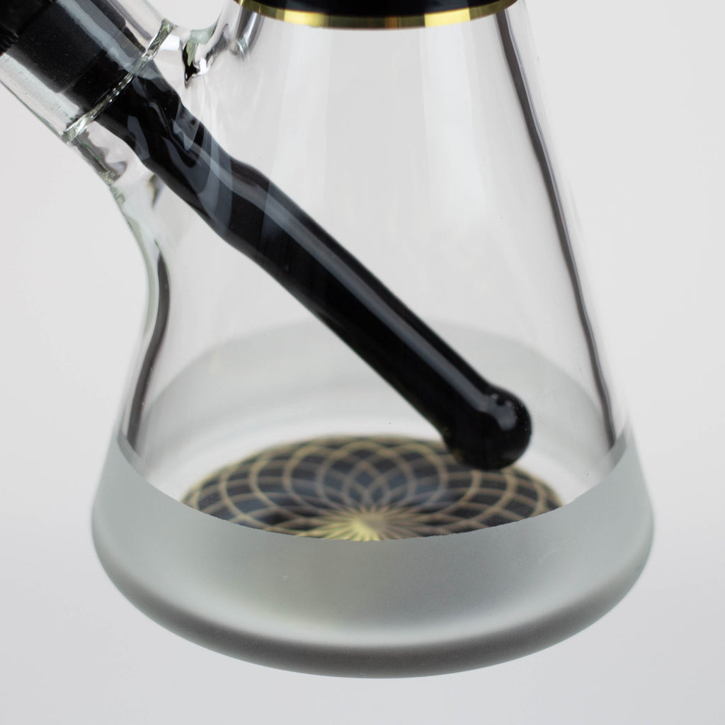 PHOENIX STAR -13" Sandblasted glass water bong with clip [PHX03]