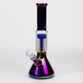 12" Electroplate glass water bong with 6 arms percolator [PHX111]