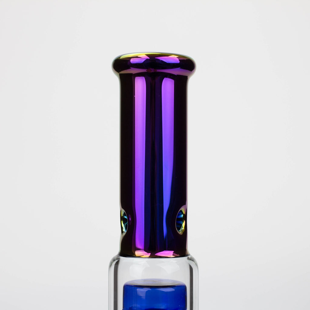 12" Electroplate glass water bong with 6 arms percolator [PHX111]