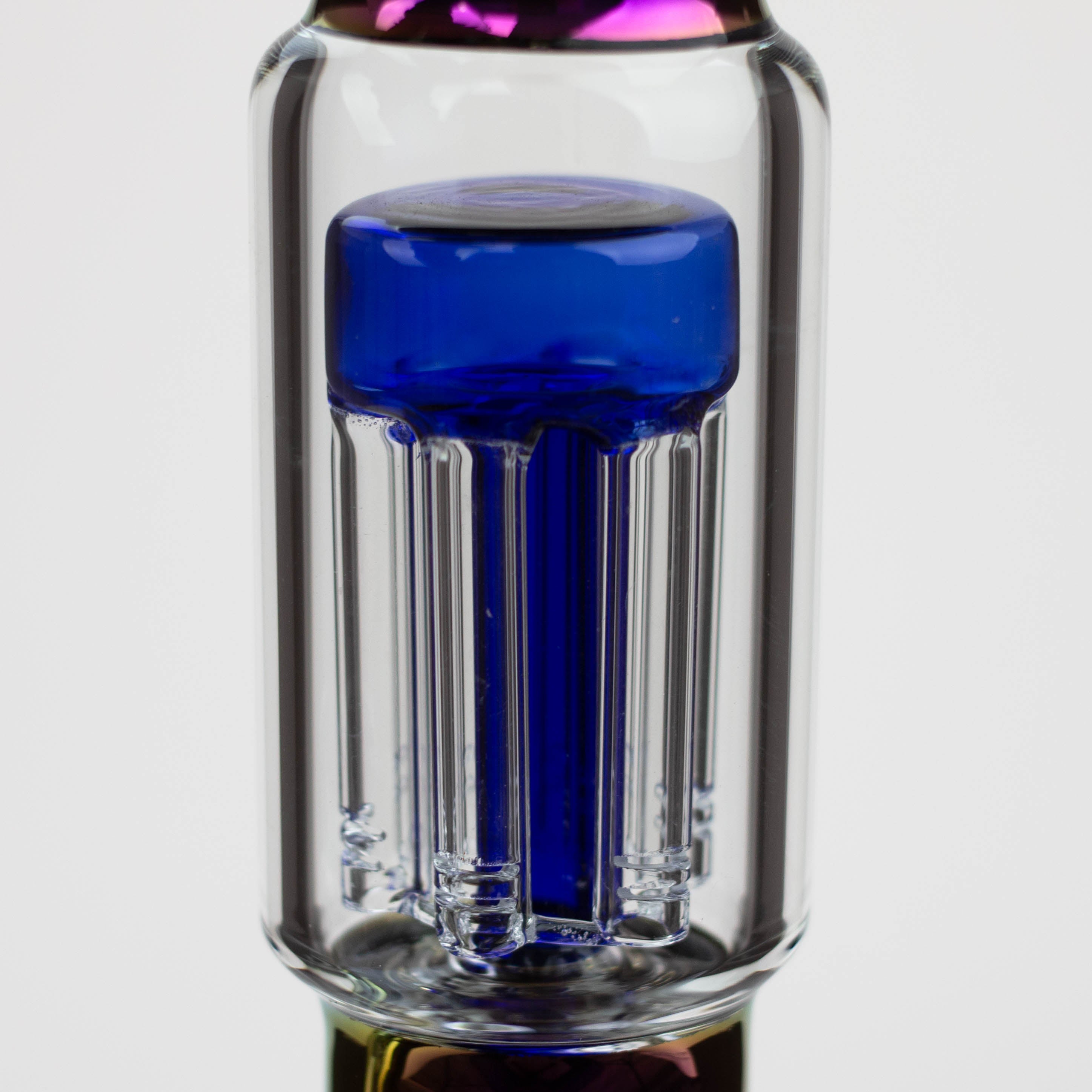 12" Electroplate glass water bong with 6 arms percolator [PHX111]