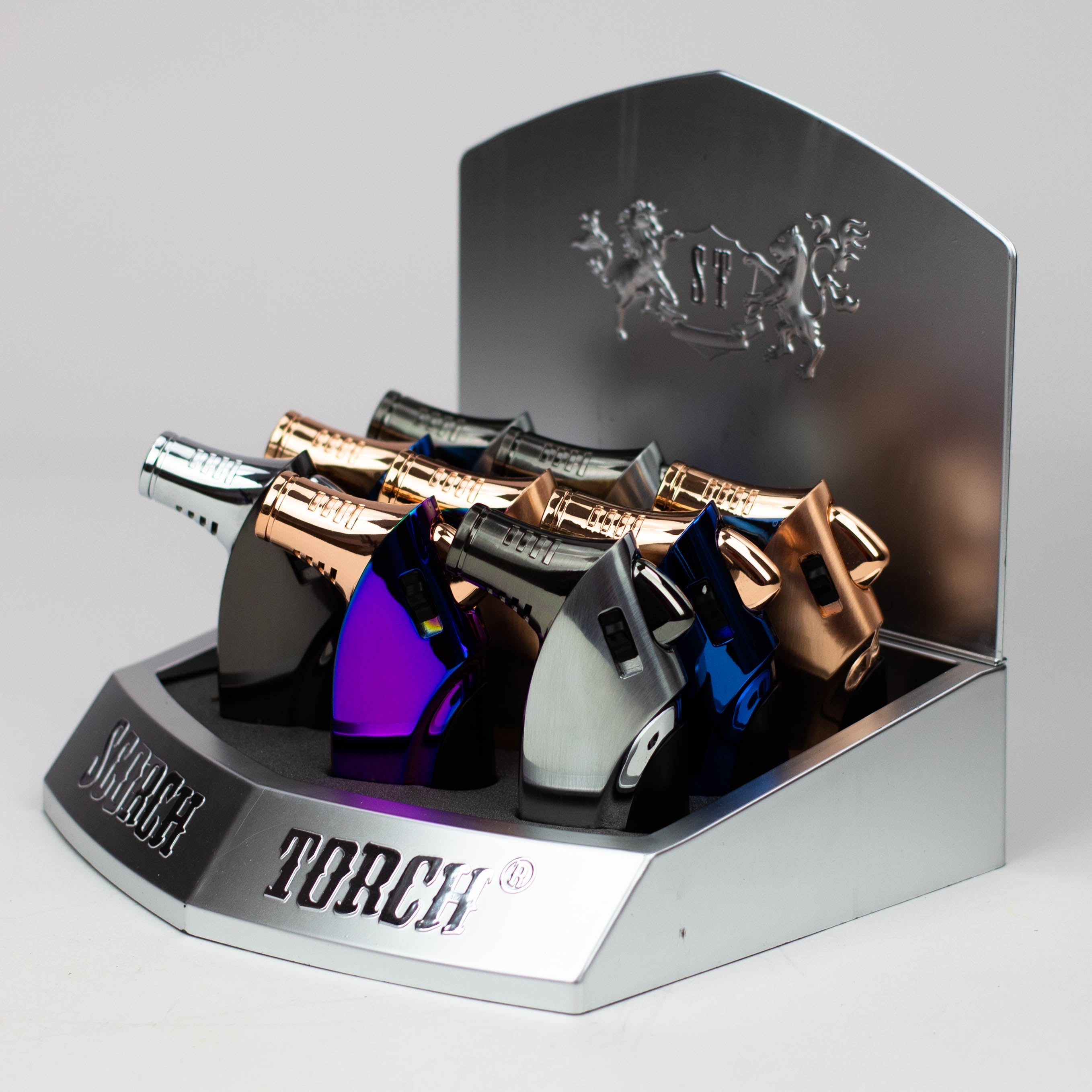 Scorch Torch | Triple flames torch lighter w/Cigar Punch [61537-1-3T]