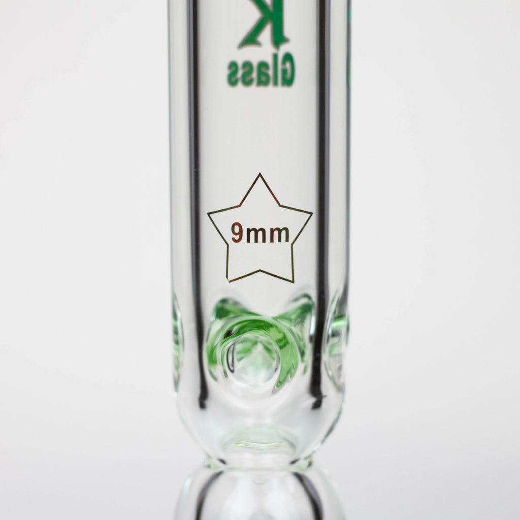 17.5" Spark 9 mm curbed tube glass water bong