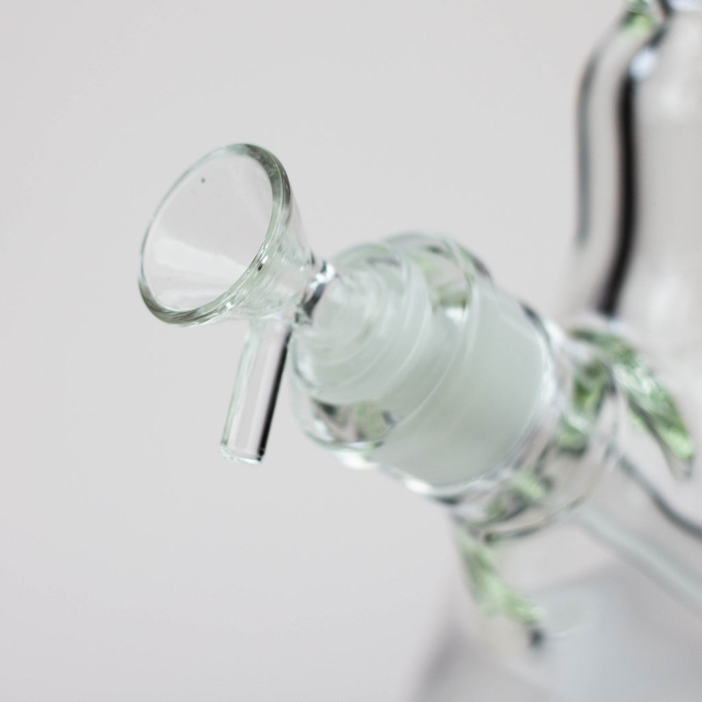 17.5" Spark 9 mm curbed tube glass water bong