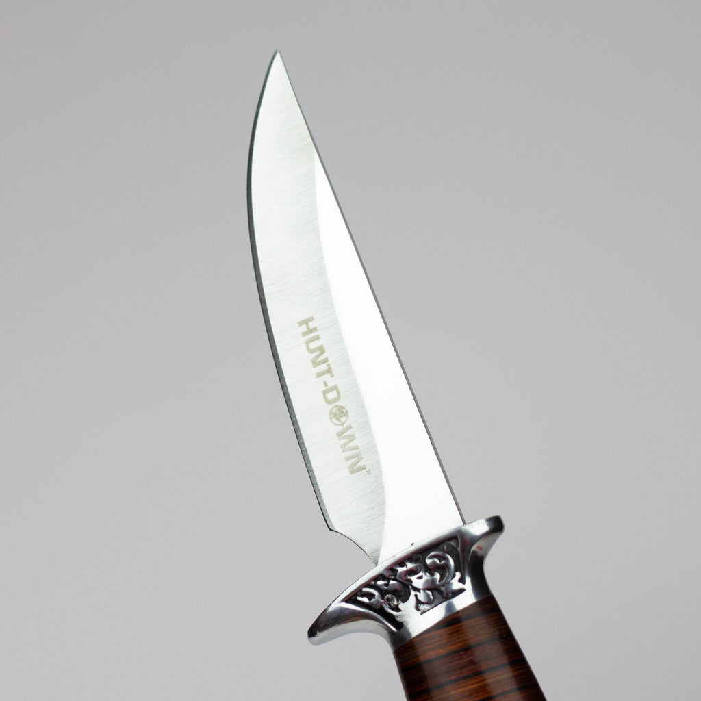 8" Hunt-Down fixed Blade Hunting Knife with Nylon Sheath [9116]